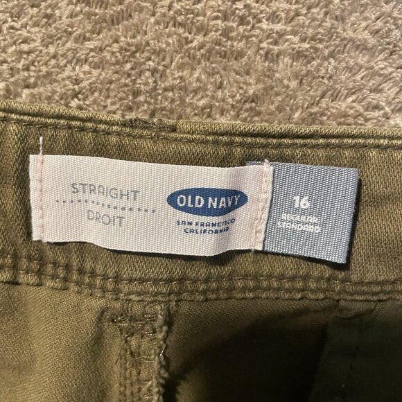 Old Navy Pants Womens 16 Brown Ankle High Rise Cargo Straight Leg - Picture 2 of 7